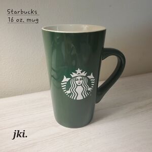 Starbucks Green Ceramic Mug Tall 16.oz.